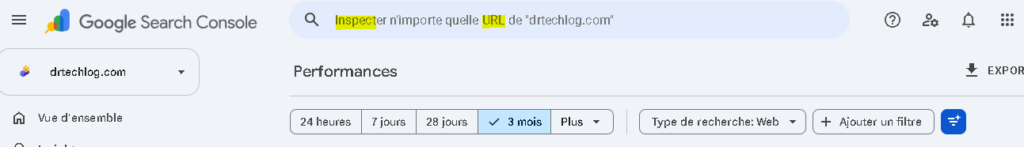 URL Inspection tool